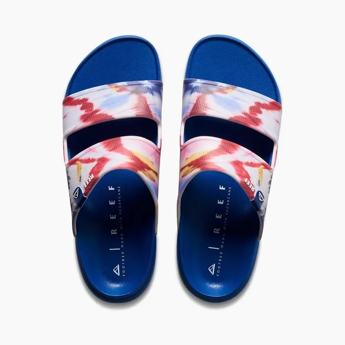 Men Reef Slides Oasis Double Up Red White And Blue Men Reef Slides Oasis Double Up Red White And Blue