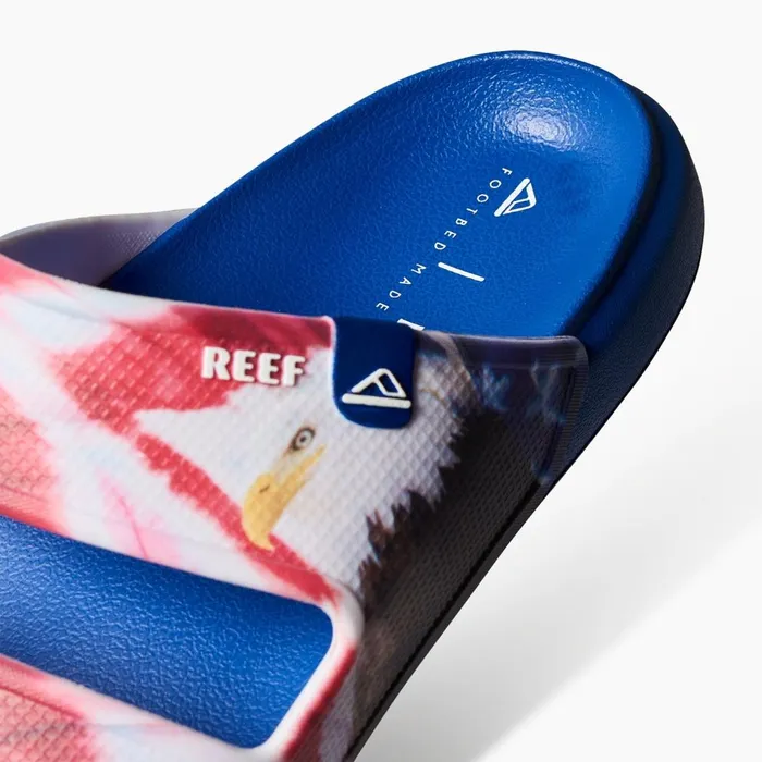 Men Reef Slides Oasis Double Up Red White And Blue Men Reef Slides Oasis Double Up Red White And Blue