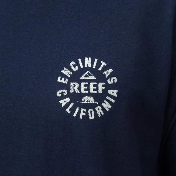 Men Reef TShirts and Shirts Rancho Tee Navy White Men Reef TShirts and Shirts Rancho Tee Navy White