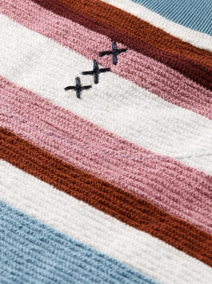 Men Relaxed Fit Textured Striped Tshirt Multi Stripe Scotch and Soda TShirts and Polo Shirts
