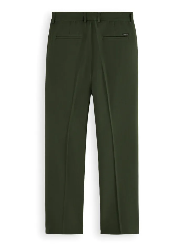 Men Relaxed Straight Fit Woolblend Chino Heritage Green Scotch and Soda Pants