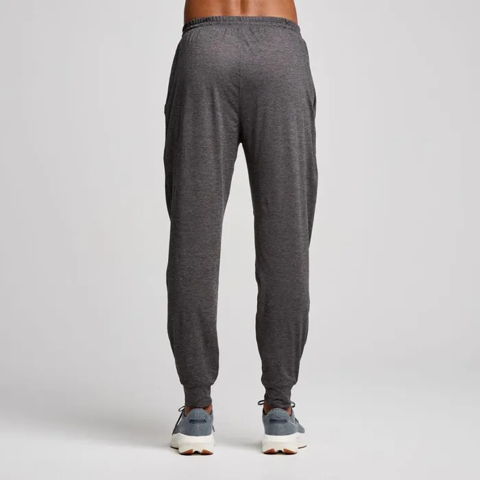 Men Saucony Bottoms Triumph Pant Carbon Heather