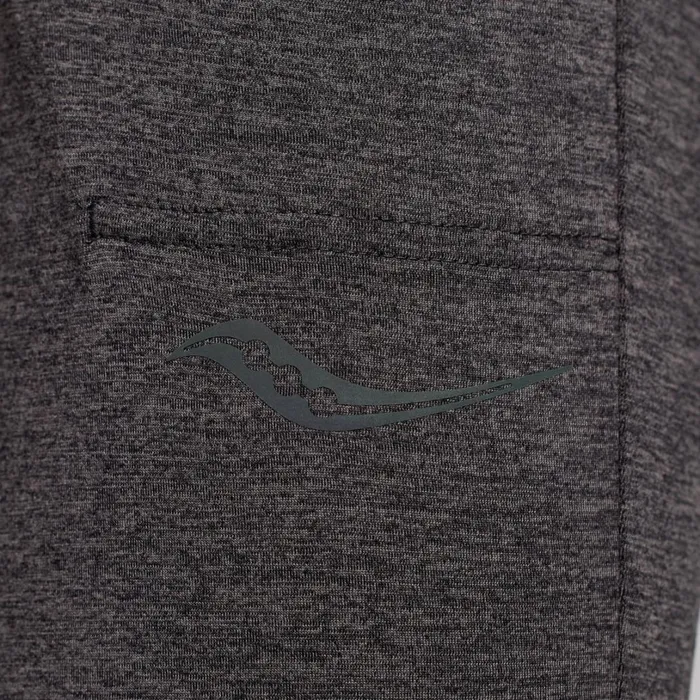Men Saucony Bottoms Triumph Pant Carbon Heather