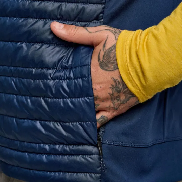 Men Saucony Jackets Hurricane Insulated Vest Navy
