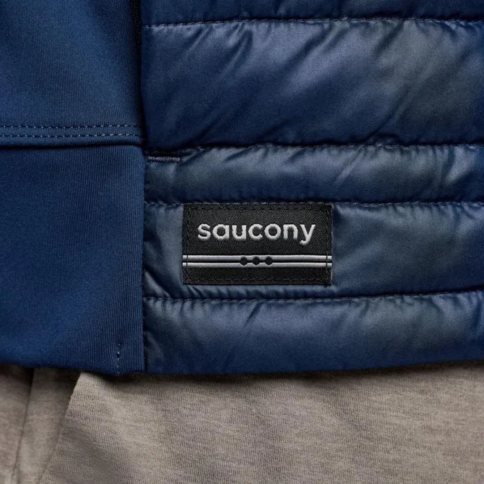 Men Saucony Jackets Hurricane Insulated Vest Navy