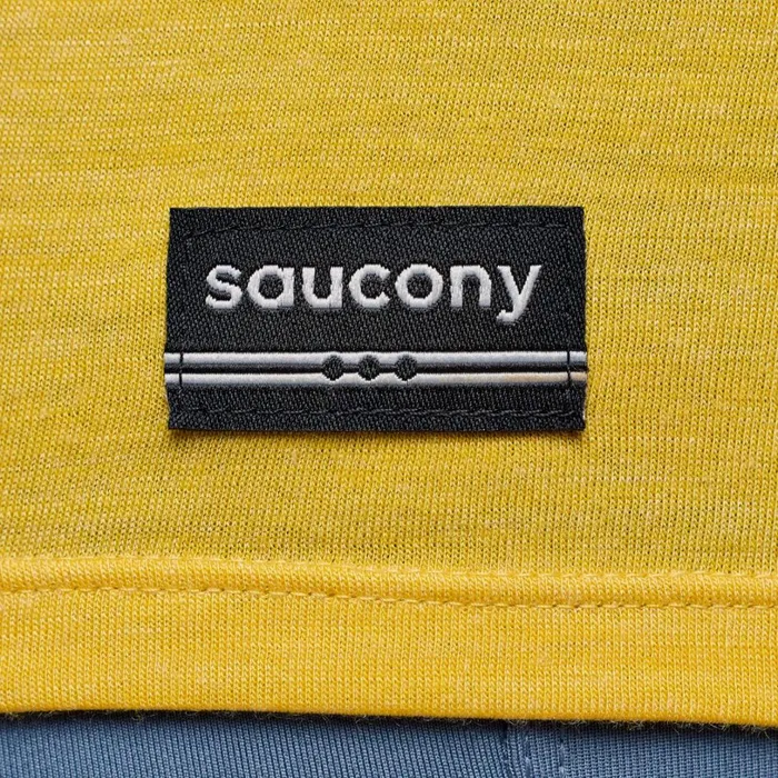 Men Saucony Tops Peregrine Merino Long Sleeve Oak Heather