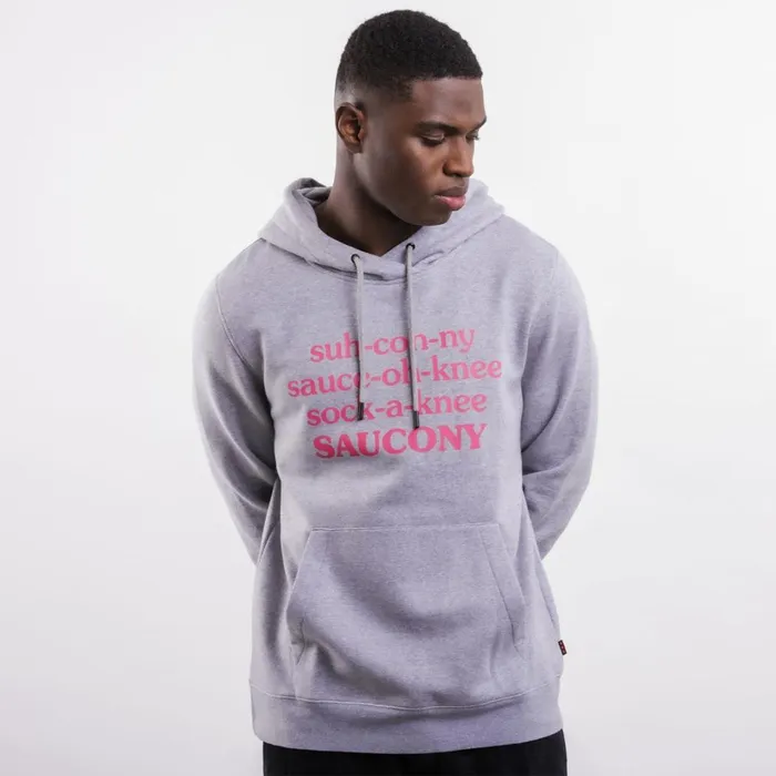 Men Saucony Tops X Frank Cooke Rested Hoodie Light Grey Heather