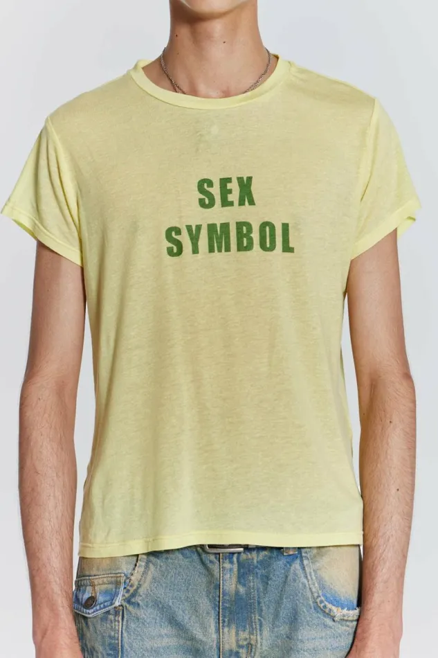 Men Sex Symbol Tee Yellow Jaded London TShirts