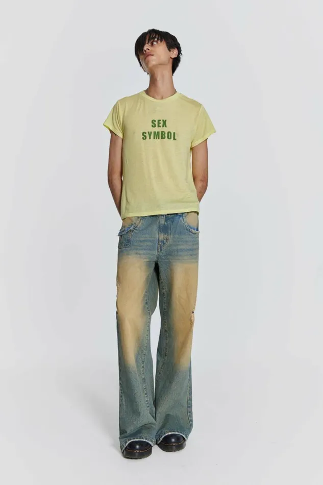 Men Sex Symbol Tee Yellow Jaded London TShirts