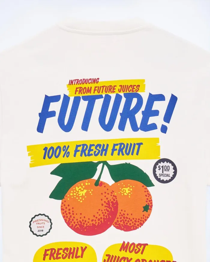 Men Shirts and TShirts From Future Crewneck Short Sleeve TShirt White