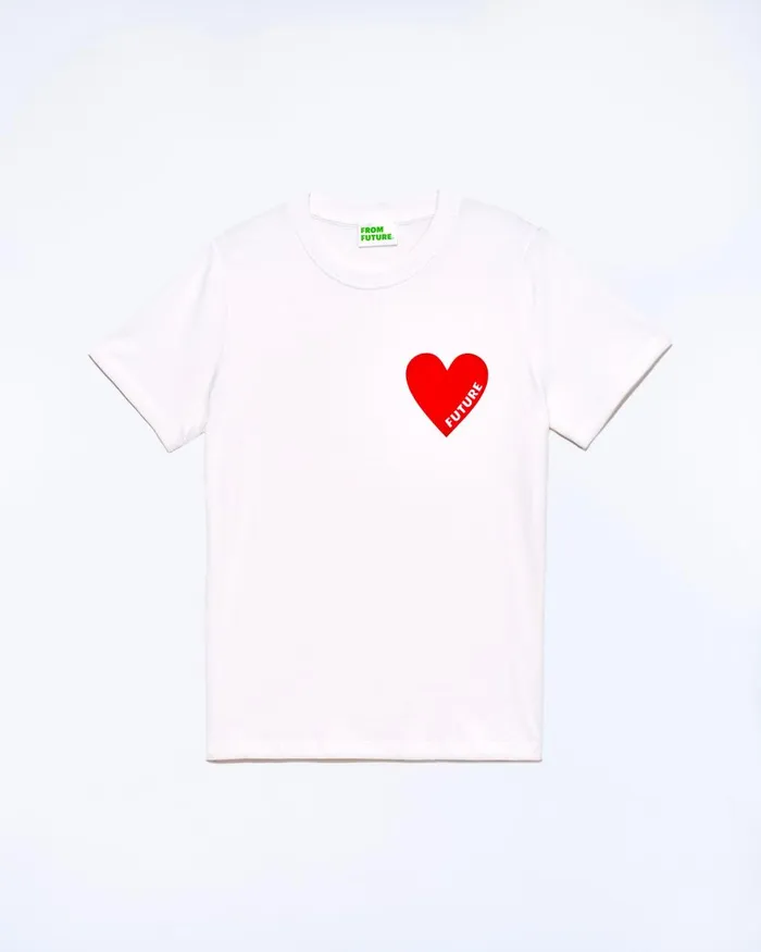 Men Shirts and TShirts From Future Heart Crewneck TShirt White