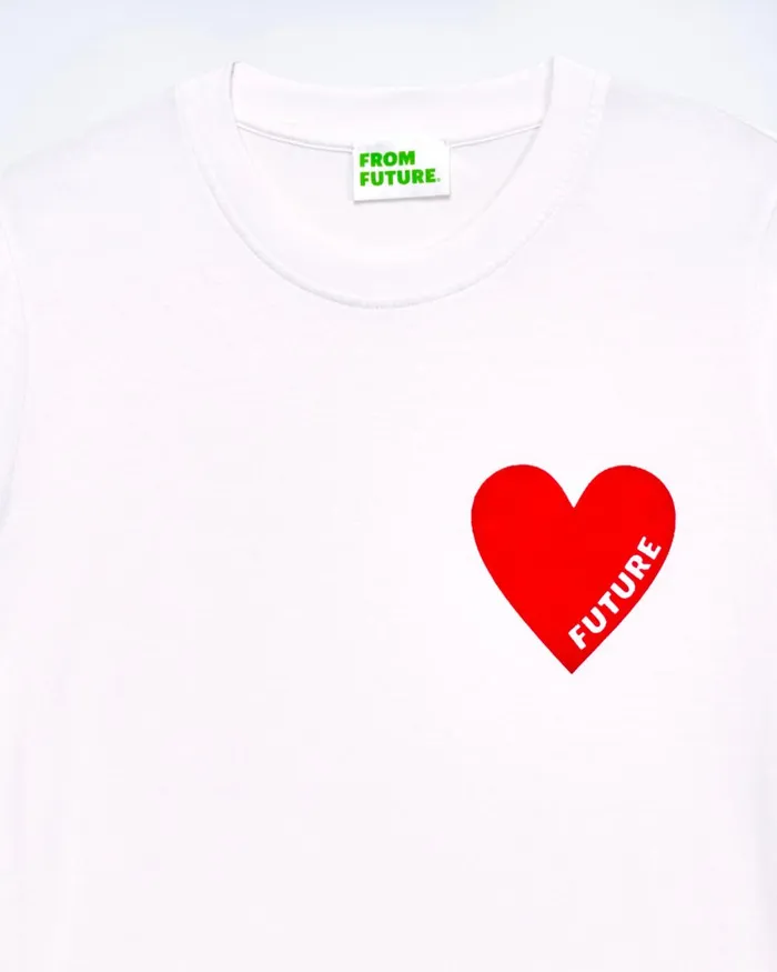 Men Shirts and TShirts From Future Heart Crewneck TShirt White