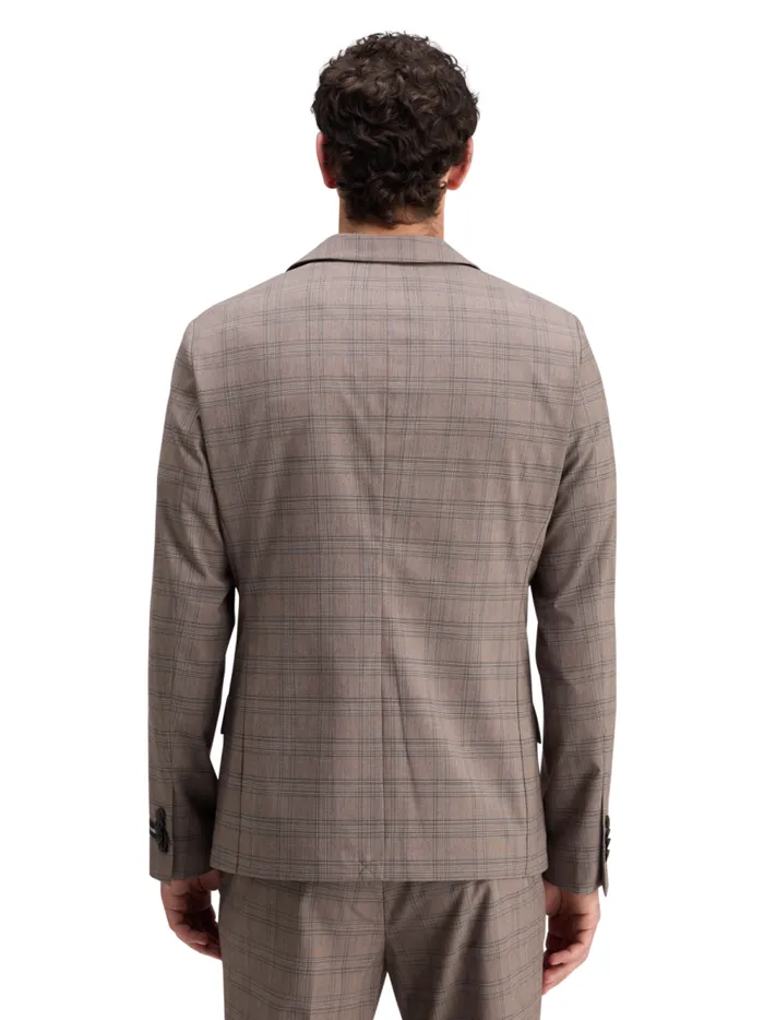 Men SINGLE BREASTED YARNDYED BLAZER Brown Ecru Check Scotch and Soda Blazers and Waistcoats Men SINGLE BREASTED YARNDYED BLAZER Brown Ecru Check Scotch and Soda Blazers and Waistcoats