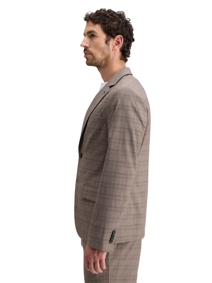 Men SINGLE BREASTED YARNDYED BLAZER Brown Ecru Check Scotch and Soda Blazers and Waistcoats Men SINGLE BREASTED YARNDYED BLAZER Brown Ecru Check Scotch and Soda Blazers and Waistcoats
