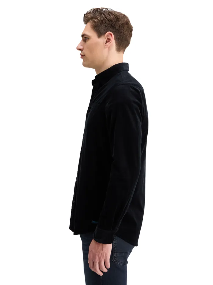 Men SOLID CORDUROY SHIRT Black Scotch and Soda Shirts