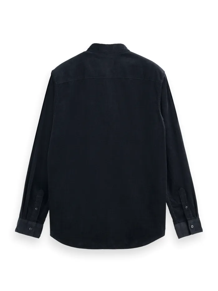 Men SOLID CORDUROY SHIRT Black Scotch and Soda Shirts
