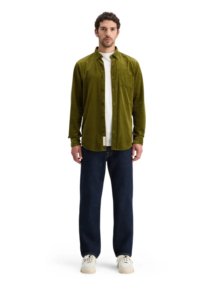 Men SOLID CORDUROY SHIRT Black Scotch and Soda Shirts