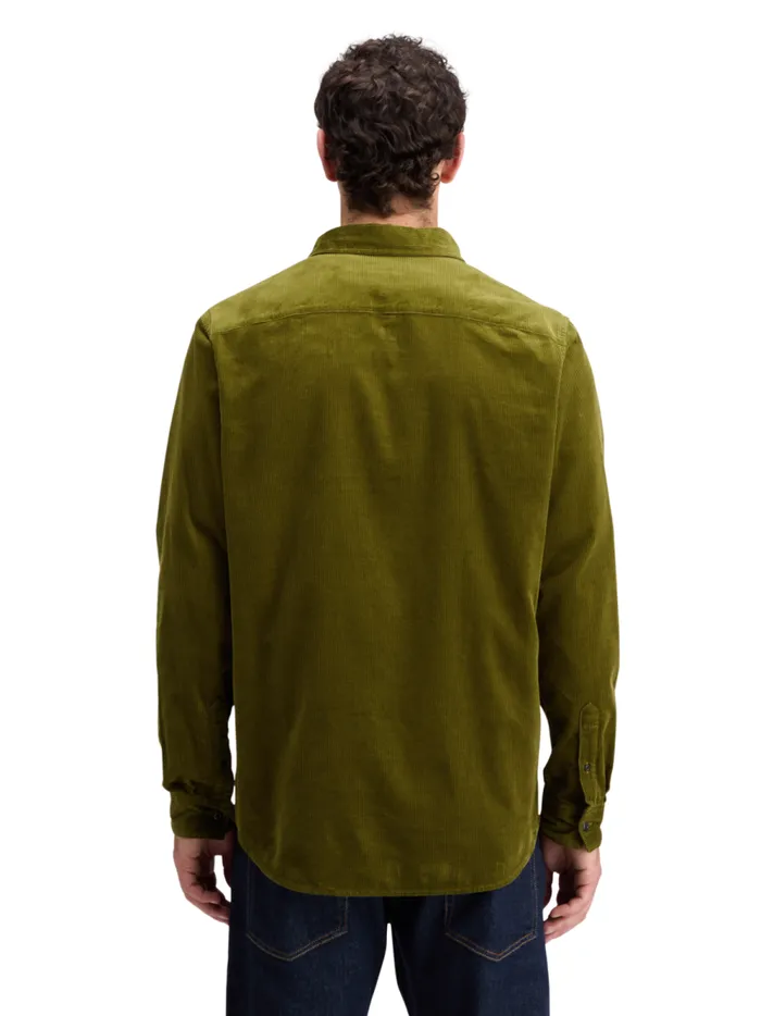 Men SOLID CORDUROY SHIRT Black Scotch and Soda Shirts