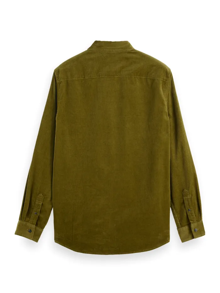 Men SOLID CORDUROY SHIRT Black Scotch and Soda Shirts