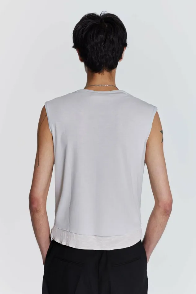 Men Surge Layered Tank White Jaded London Vests Men Surge Layered Tank White Jaded London Vests