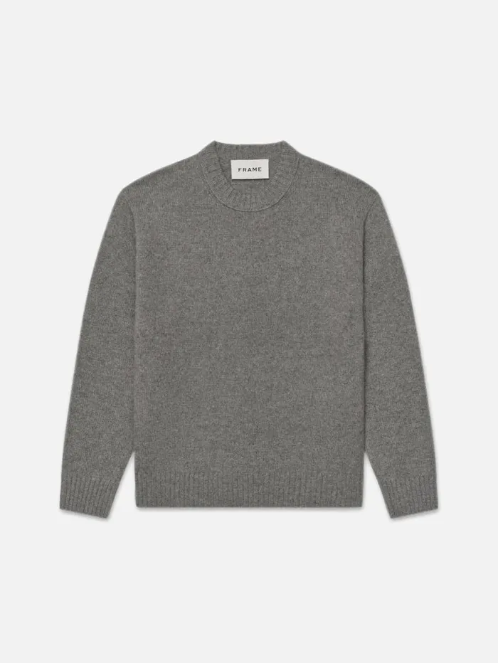 Men Sweaters and Hoodies FRAME The Cashmere Crewneck Sweater 8212 Gris