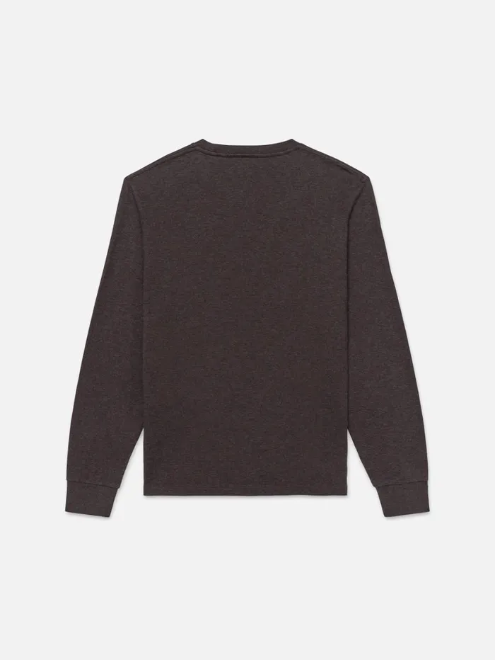 Men Tees FRAME Duo Fold Long Sleeve Crew 8212 Marron Heather Men Tees FRAME Duo Fold Long Sleeve Crew 8212 Marron Heather