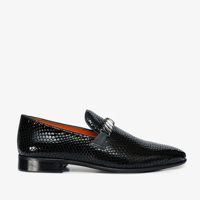 Men The King Black Bit Dress Loafer Shoe Vinci Leather Best Sellers