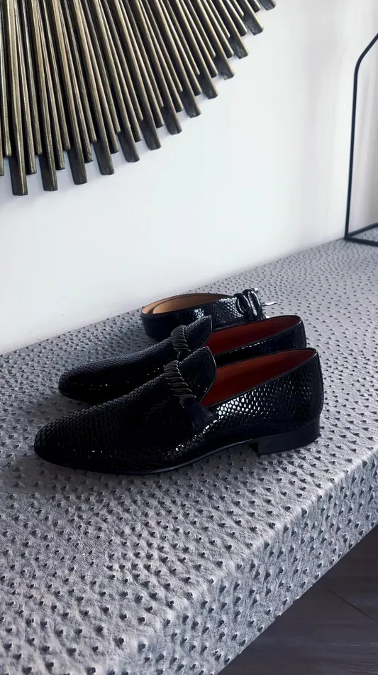 Men The King Black Bit Dress Loafer Shoe Vinci Leather Best Sellers