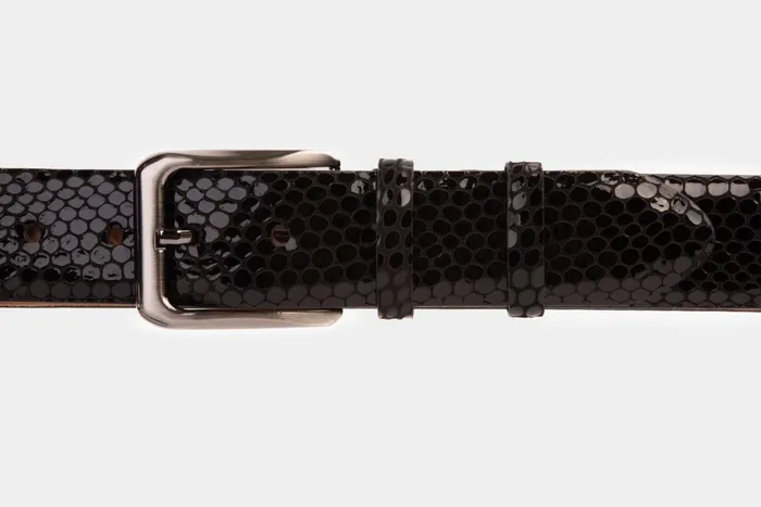 Men The King Black Leather Belt Vinci Leather Leather Belts