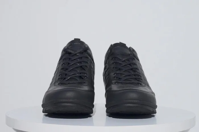 Men The Riga Black Leather Casual LaceUp Boot With A Zipper Vinci Leather Boots