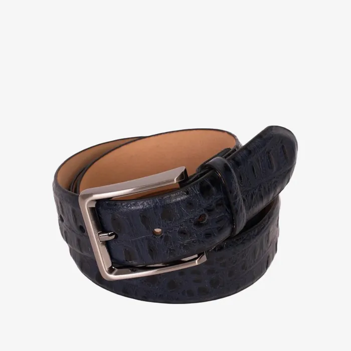 Men The Savamala Blue Leather Belt Vinci Leather Sneakers
