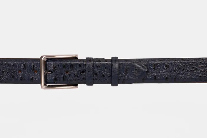 Men The Savamala Blue Leather Belt Vinci Leather Sneakers