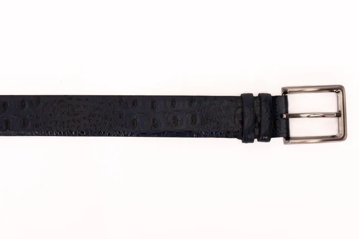 Men The Savamala Blue Leather Belt Vinci Leather Sneakers