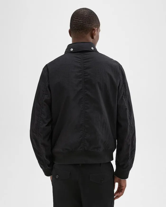 Men Theory Outerwear Blouson ZipUp Jacket Black