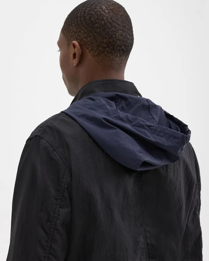Men Theory Outerwear Blouson ZipUp Jacket Black