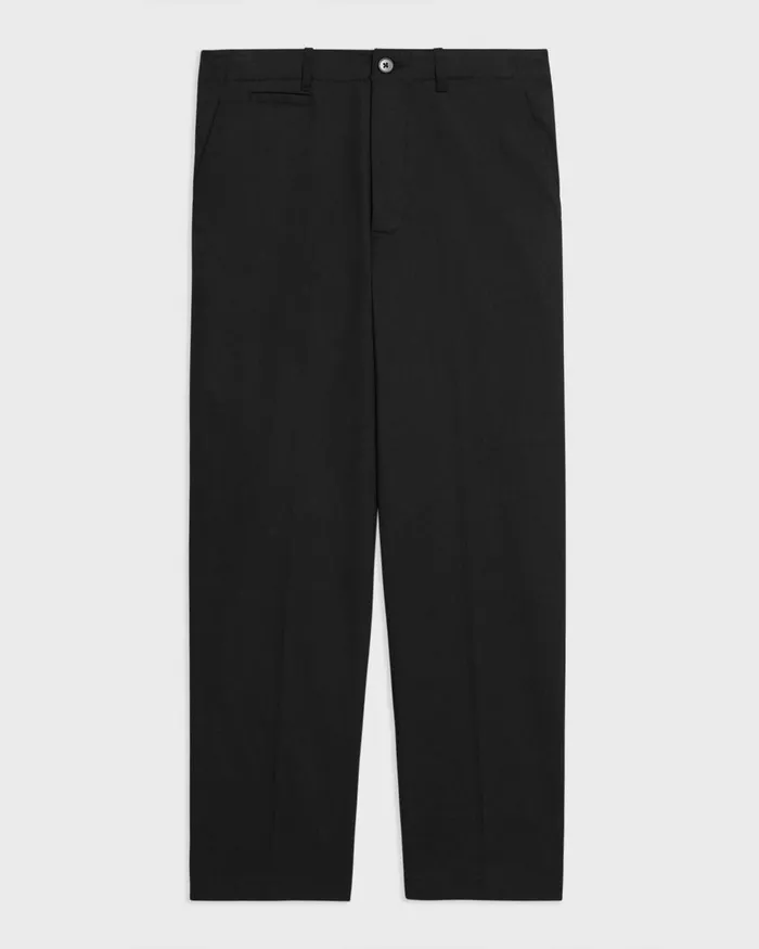 Men Theory Pants Relaxed Virgin Wool Pant Black