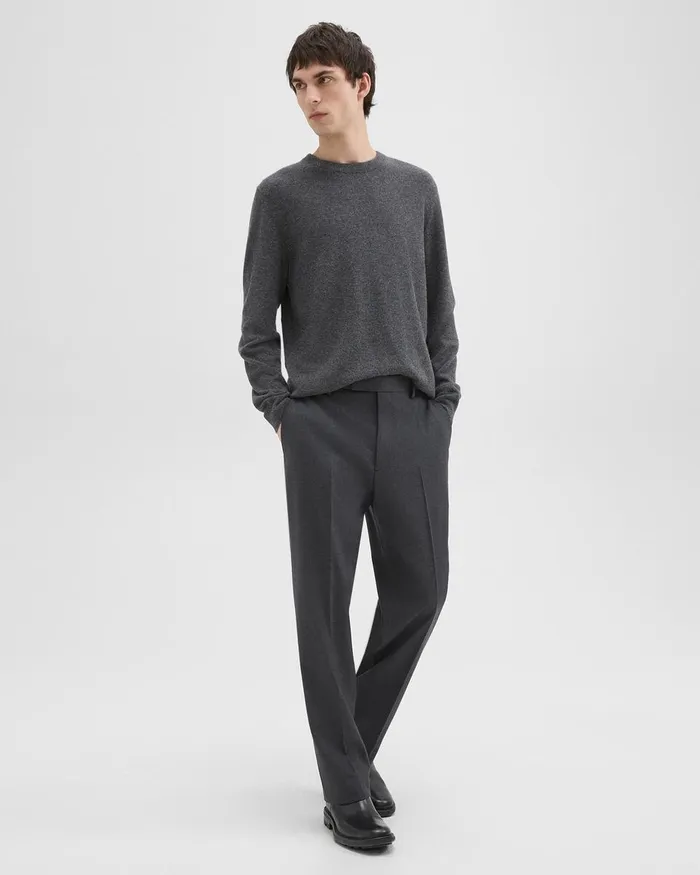 Men Theory Pants Straight Pant In WoolBlend Twill Pestle Melange