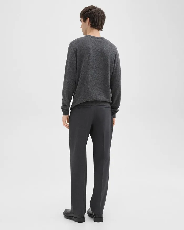 Men Theory Pants Straight Pant In WoolBlend Twill Pestle Melange