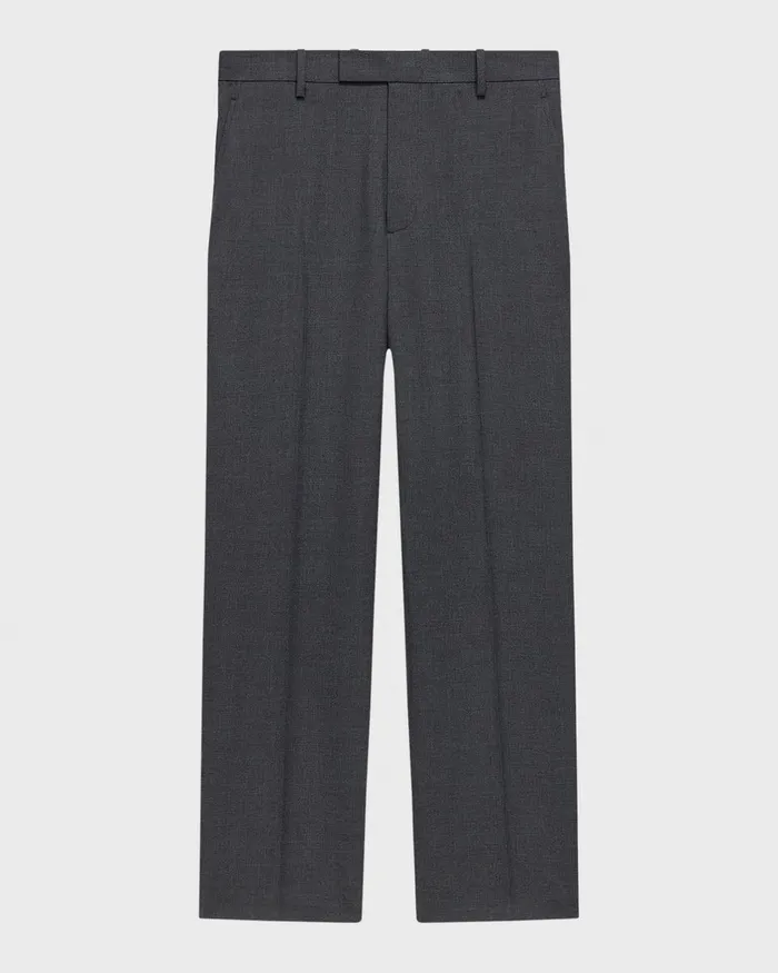 Men Theory Pants Straight Pant In WoolBlend Twill Pestle Melange