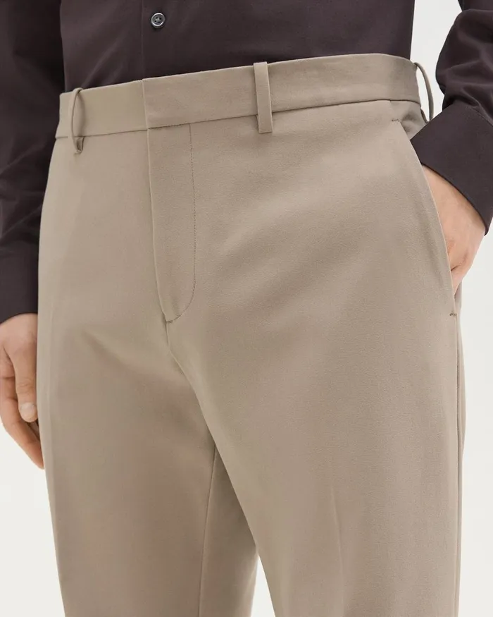 Men Theory Pants Zaine Pant In Stretch Cotton Taupe