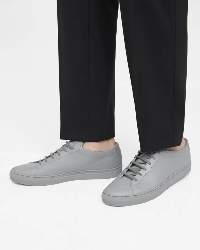 Men Theory Shoes Common Projects Original Achilles Sneakers Grey