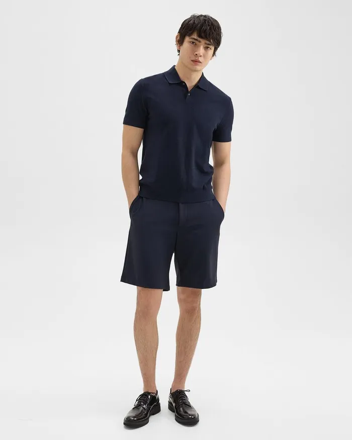 Men Theory Shorts Curtis 9rdquo Drawstring Short In Precision Ponte Baltic