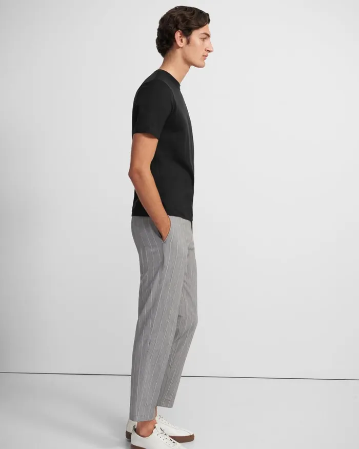 Men Theory Sweaters Cardigans Basic Tee In Regal Wool Black