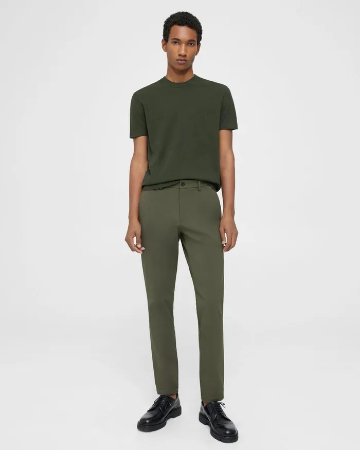 Men Theory Sweaters Cardigans Sarior ShortSleeve Sweater In Fine Bilen Dark Oliveblack