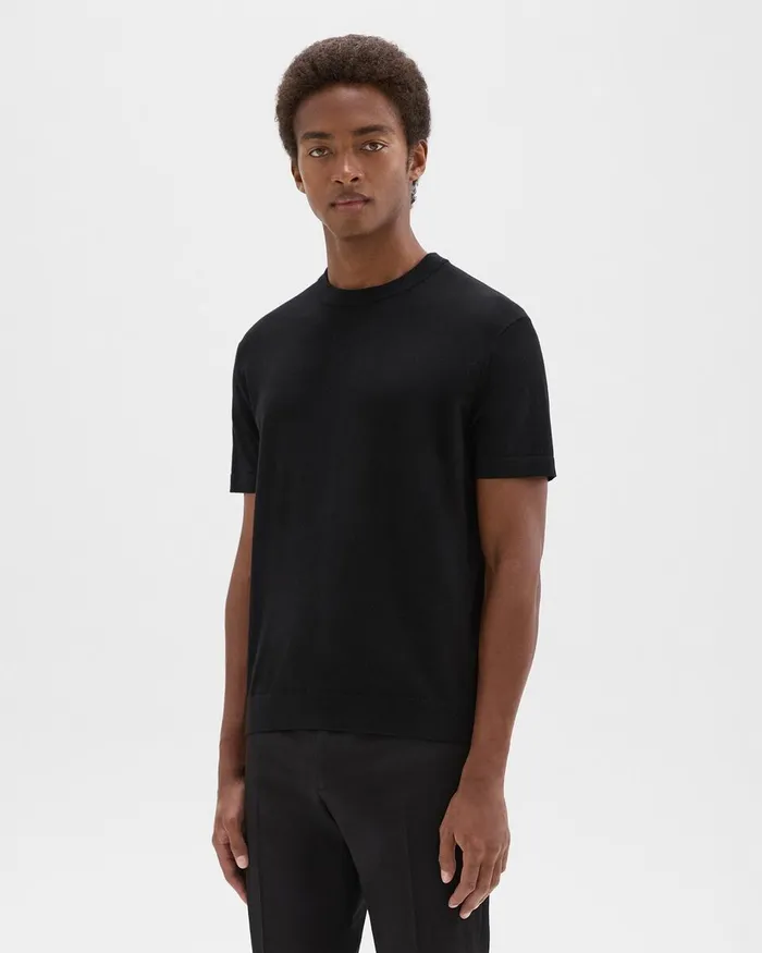 Men Theory Sweaters Cardigans Sarior Tee In Light Bilen Black