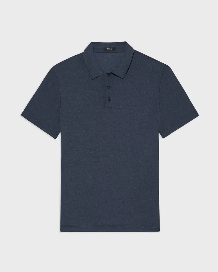Men Theory TShirts Polos Bron Polo Shirt In Anemone Modal Jersey Eclipse Multi