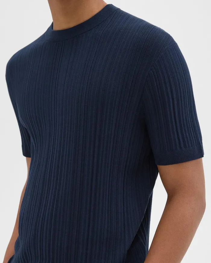 Men Theory TShirts Polos Damian Tee In Cotton Baltic
