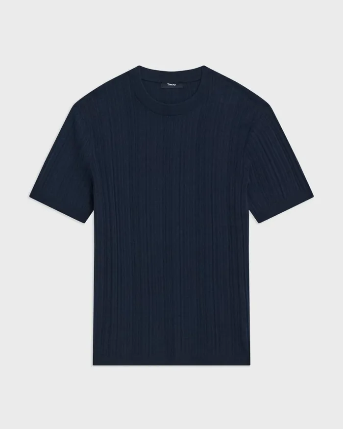 Men Theory TShirts Polos Damian Tee In Cotton Baltic