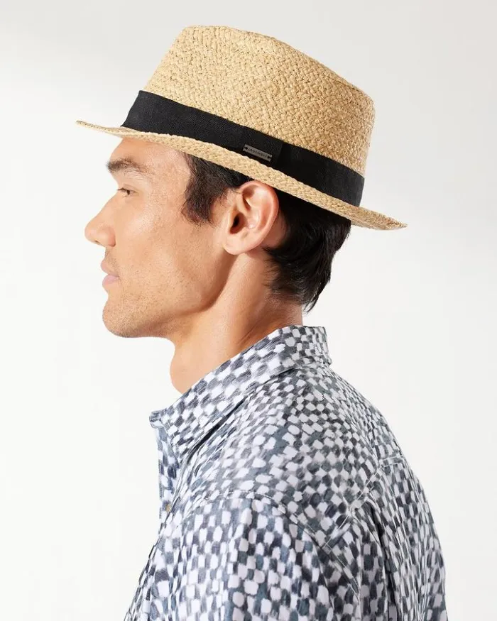Men Tommy Bahama Hats and Caps Palm Springs Fedora Hat Natural Men Tommy Bahama Hats and Caps Palm Springs Fedora Hat Natural