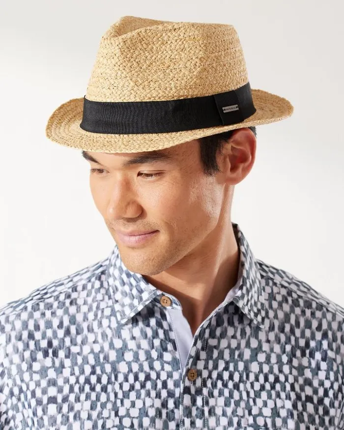 Men Tommy Bahama Hats and Caps Palm Springs Fedora Hat Natural Men Tommy Bahama Hats and Caps Palm Springs Fedora Hat Natural